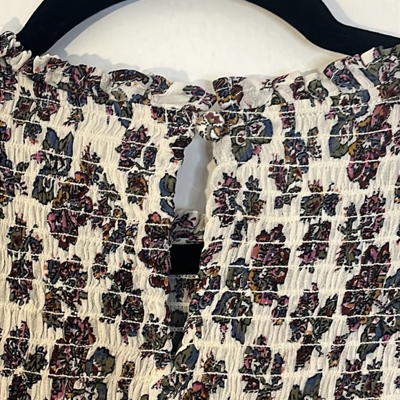 Veronica Beard | Kali smocked floral blouse top Women’s size 12 ruffle stretch - Picture 7 of 10